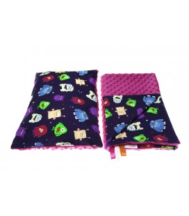 Komplet Poduszka + Kocyk Minky / Bawełna - zima 70x90