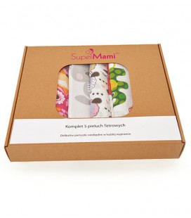 Komplet 5 Pieluszek tetrowych 80x70