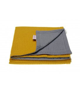 Kocyk wafel bawełniany (dwukolorowy)